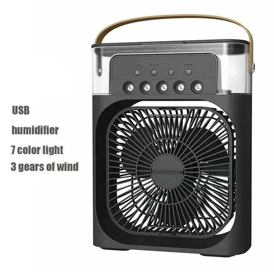 Air Conditioner Household Mini Air Cooler LED Night Light Portable Humidifier Air Adjustment Fan Office Home Fan